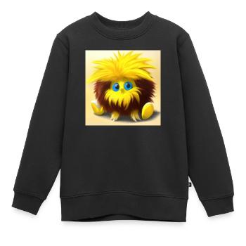 le câlin n°2 - Sweat Premium enfant bio - noir - Devant - AI Model Kid Female (0cm)