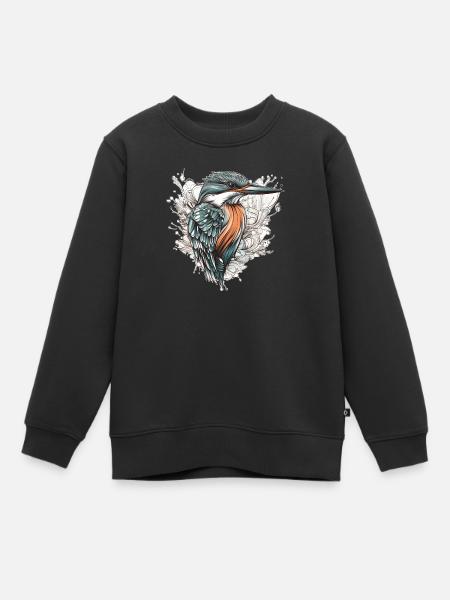 Épopée Kingfisher - Sweat Premium enfant bio - noir
