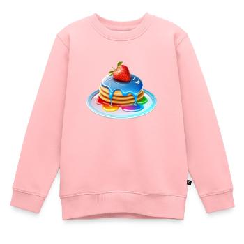Juicy rainbow pancakes - Kids Premium Organic Sweatshirt - rose - Front - AI Model Kid Female (0cm)