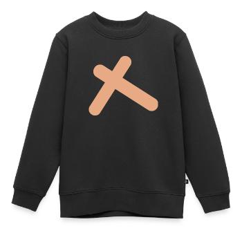 Abstrakter rechteckiger Winkel in beige - Kinder Premium Organic Sweatshirt - Schwarz - Vorne - AI Model Kid Female (0cm)
