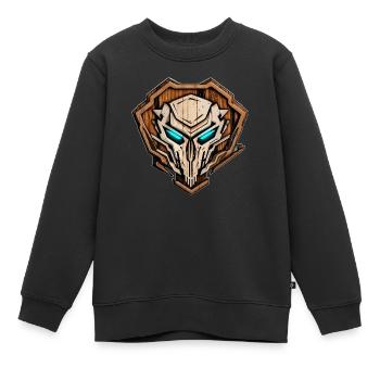 Holz Design Logo - Kinder Premium Organic Sweatshirt - Schwarz - Vorne - AI Model Kid Female (0cm)