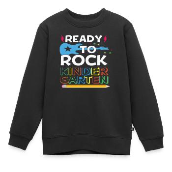 Ready To Rock Kindergarten - Kinder Premium Organic Sweatshirt - Schwarz - Vorne - AI Model Kid Female (0cm)