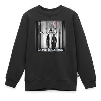 Élevé en couverture officielle monochrome - Sweat Premium enfant bio - noir - Devant - AI Model Kid Female (0cm)
