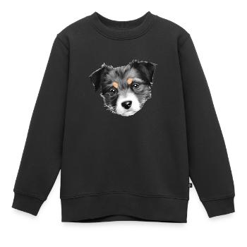 Chiens Berger Chien Propriétaire Chien Chien Propriétaire Chien Propriétaire - Sweat Premium enfant bio - noir - Devant - AI Model Kid Female (0cm)