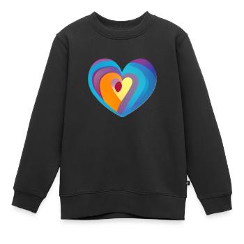 Verlobung Muttertag Valentinstag Liebe Hochzeit - Kinder Premium Organic Sweatshirt - Schwarz - Vorne - AI Model Kid Female (0cm)