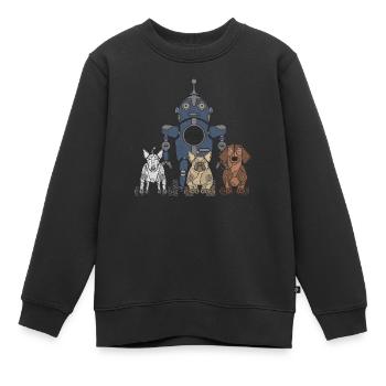 Roboter - Kinder Premium Organic Sweatshirt - Schwarz - Vorne - AI Model Kid Female (0cm)