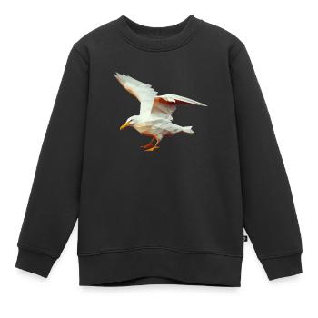 Nordsee Küste Möwe - Kinder Premium Organic Sweatshirt - Schwarz - Vorne - AI Model Kid Female (0cm)