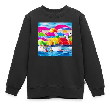 Spielzeug am Meer - Kinder Premium Organic Sweatshirt - Schwarz - Vorne - AI Model Kid Female (0cm)