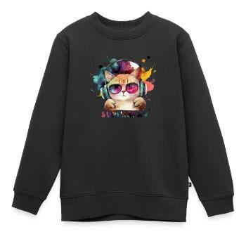 superstar - Sweat Premium enfant bio - noir - Devant - AI Model Kid Female (0cm)