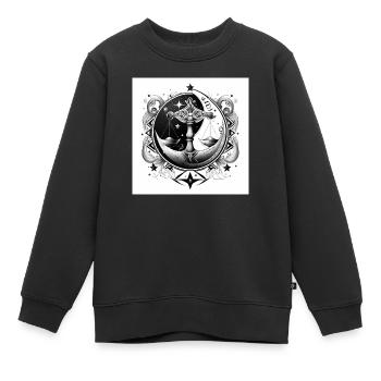 Balance Ying Yang - Kinder Premium Organic Sweatshirt - Schwarz - Vorne - AI Model Kid Female (0cm)