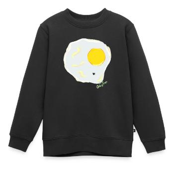 SPIEGELEI v Fliege - Kinder Premium Organic Sweatshirt - Schwarz - Vorne - AI Model Kid Female (0cm)