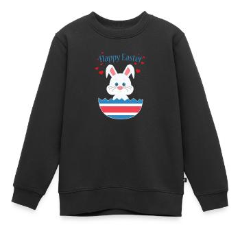 Liebe Osterhase - Kinder Premium Organic Sweatshirt - Schwarz - Vorne - AI Model Kid Female (0cm)