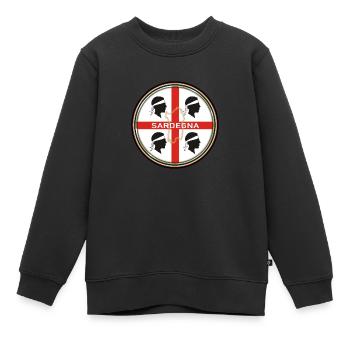 Emblem Sardiniens - Kinder Premium Organic Sweatshirt - Schwarz - Vorne - AI Model Kid Female (0cm)