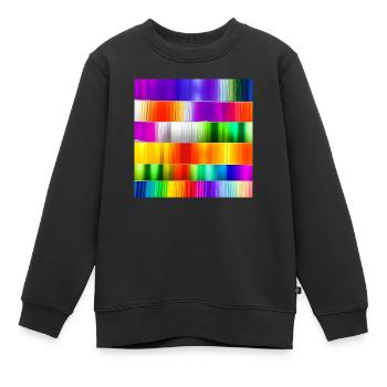 Mischung aus verrückten horizontalen Farben Farben - Kinder Premium Organic Sweatshirt - Schwarz - Vorne - AI Model Kid Female (0cm)