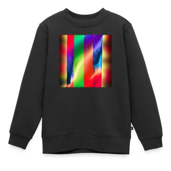 Des couleurs verticales folles - Sweat Premium enfant bio - noir - Devant - AI Model Kid Female (0cm)