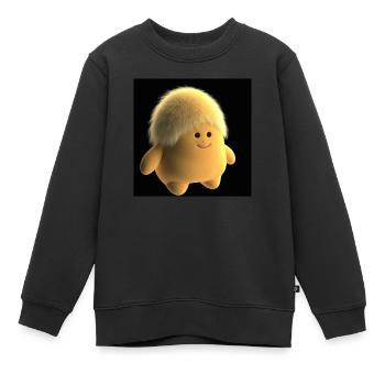 Einfach ein simples Kuschelmenschchen - Kinder Premium Organic Sweatshirt - Schwarz - Vorne - AI Model Kid Female (0cm)