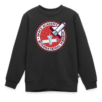 Space Academy International rote Farbe Vintage - Kinder Premium Organic Sweatshirt - Schwarz - Vorne - AI Model Kid Female (0cm)