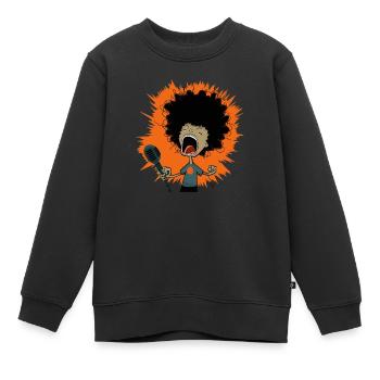 Sängerin - Kinder Premium Organic Sweatshirt - Schwarz - Vorne - AI Model Kid Female (0cm)