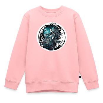 Weibliche Priesterin - Kinder Premium Organic Sweatshirt - Rosa - Vorne - AI Model Kid Female (0cm)