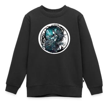 Weibliche Priesterin - Kinder Premium Organic Sweatshirt - Schwarz - Vorne - AI Model Kid Female (0cm)