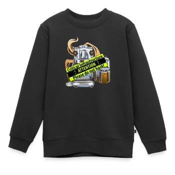 Eine Kaffeemaschine als Kritische Infrastruktur - Kinder Premium Organic Sweatshirt - Schwarz - Vorne - AI Model Kid Female (0cm)