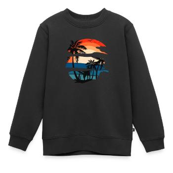 Sonnenuntergang - Kinder Premium Organic Sweatshirt - Schwarz - Vorne - AI Model Kid Female (0cm)