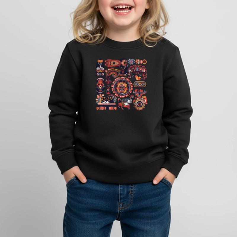African folklore Kids Premium Organic Sweatshirt