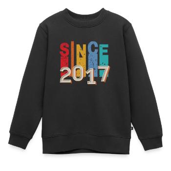 Seit 2017 retro - Kinder Premium Organic Sweatshirt - Schwarz - Vorne - AI Model Kid Female (0cm)