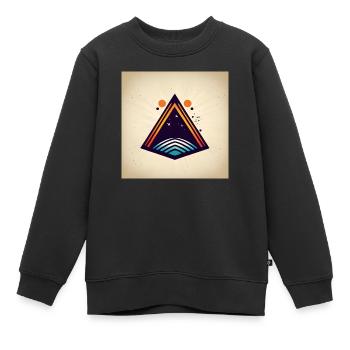 Space Dreieck - Kinder Premium Organic Sweatshirt - Schwarz - Vorne - AI Model Kid Female (0cm)