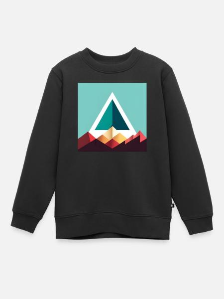 triangle abstrait - Sweat Premium enfant bio - noir