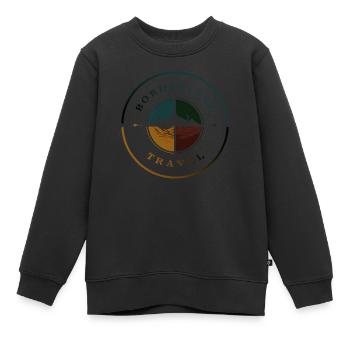 Collection de voyage illimitée - Profitez du Freih - Sweat Premium enfant bio - noir - Devant - AI Model Kid Female (0cm)