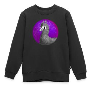 Alpaga zen - Sweat Premium enfant bio - noir - Devant - AI Model Kid Female (0cm)