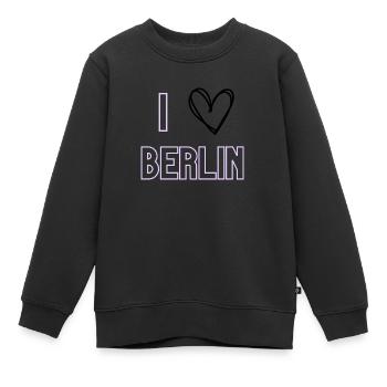 I love Berlin - Kinder Premium Organic Sweatshirt - Schwarz - Vorne - AI Model Kid Female (0cm)