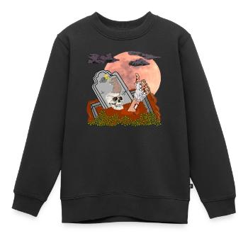 Grab Hand OK Cybus Zombie Ratte Mond Undead lustig - Kinder Premium Organic Sweatshirt - Schwarz - Vorne - AI Model Kid Female (0cm)