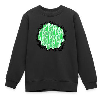 Citation géniale de manchot du pôle Nord - Sweat Premium enfant bio - noir - Devant - AI Model Kid Female (0cm)
