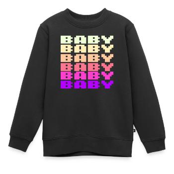 BABY Schriftzug Retro Gaming 8bit - Kinder Premium Organic Sweatshirt - Schwarz - Vorne - AI Model Kid Female (0cm)