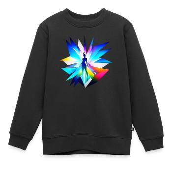Magie féerique - Sweat Premium enfant bio - noir - Devant - AI Model Kid Female (0cm)