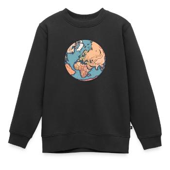 Planète Terre - Sweat Premium enfant bio - noir - Devant - AI Model Kid Female (0cm)