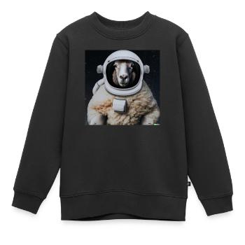 Les moutons stronautes conquièrent l’espace !? - Sweat Premium enfant bio - noir - Devant - AI Model Kid Female (0cm)