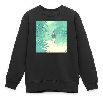 In the Jungle - Kinder Premium Organic Sweatshirt - Schwarz - Vorne - AI Model Kid Female (0cm)
