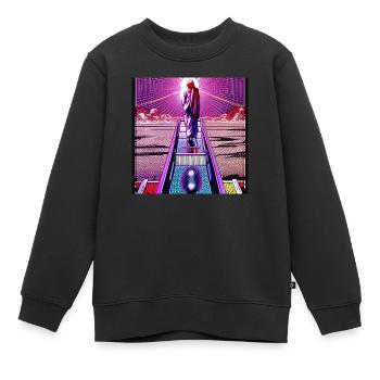 Die Heilige - Kinder Premium Organic Sweatshirt - Schwarz - Vorne - AI Model Kid Female (0cm)