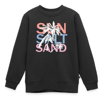 Sun Salt Sand - Kinder Premium Organic Sweatshirt - Schwarz - Vorne - AI Model Kid Female (0cm)