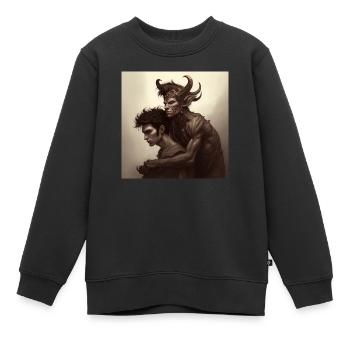 Vom Teufel besessen - Kinder Premium Organic Sweatshirt - Schwarz - Vorne - AI Model Kid Female (0cm)