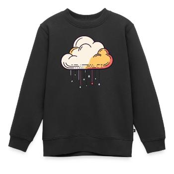 Nuage - Sweat Premium enfant bio - noir - Devant - AI Model Kid Female (0cm)