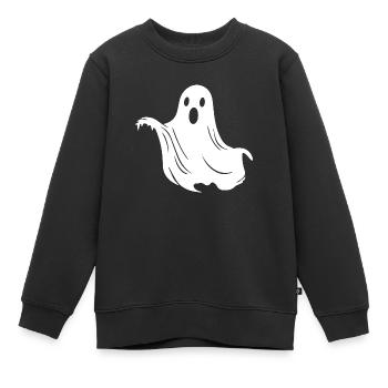 Geist Geister Geisterstunde Halloween - Kinder Premium Organic Sweatshirt - Schwarz - Vorne - AI Model Kid Female (0cm)