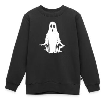 Geist Geister Geisterstunde Halloween - Kinder Premium Organic Sweatshirt - Schwarz - Vorne - AI Model Kid Female (0cm)
