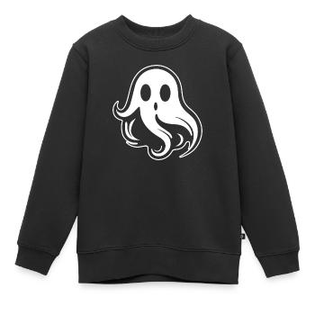 Geist Geister Geisterstunde Halloween - Kinder Premium Organic Sweatshirt - Schwarz - Vorne - AI Model Kid Female (0cm)