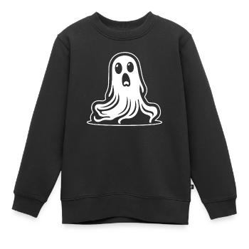 Geist Geister Geisterstunde Halloween - Kinder Premium Organic Sweatshirt - Schwarz - Vorne - AI Model Kid Female (0cm)
