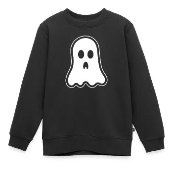 Geist Geister Geisterstunde Halloween - Kinder Premium Organic Sweatshirt - Schwarz - Vorne - AI Model Kid Female (0cm)
