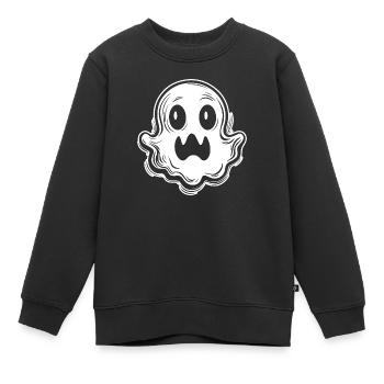 Geist Geister Geisterstunde Halloween - Kinder Premium Organic Sweatshirt - Schwarz - Vorne - AI Model Kid Female (0cm)